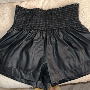 Leather shorts NWT